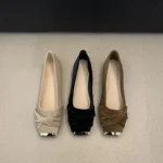 Designer Spring Square Toe Women's Mary Jane Shoes Comfort Shallow Slip On Shoes Outdoor Party Dress Female Shoes