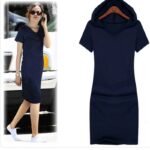 2025 New Fashion Women’s Casual Hooded Knee-Length Dress | Plus Size XS–10XL Summer Cotton Dress