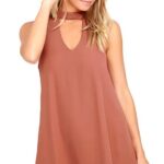 2025 White Sleeveless Slim A-Line Dress for Women | Choker Neck V-Neck Office Casual Dress