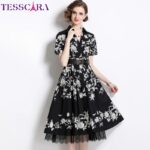 TESSCARA Women’s Vintage Lace A-Line Party Dress – Elegant Summer Cocktail Gown