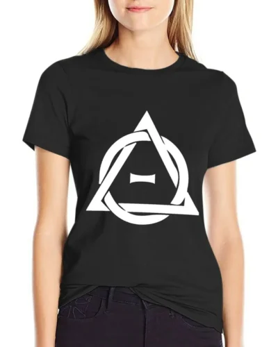 PD (ytb) Theta-Delta Therian Symbol WHITE T-shirt summer clothes tops Women's clothing