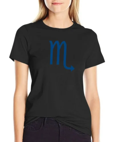 Scorpio Zodiac Shirt T-Shirt anime clothes korean fashion black t-shirts for Women