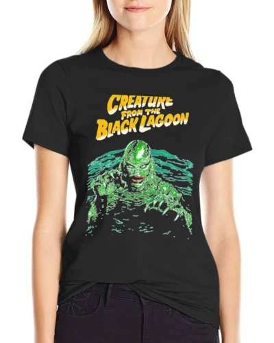 Retro Vintage Creature from the Black Lagoon T-Shirt customs lady clothes workout t shirts for Women
