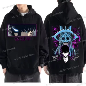 Anime Solo Leveling Sung Jinwoo Men's Hoodies Clothing Unisex Harajuku Streetwear High Quality Anime Solo Leveling Sweatshirts