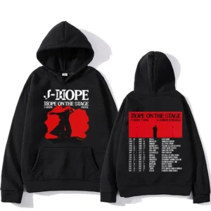 Kpop J-Hope New Hoodies J-Hope Hope on The Stage Tour 2025 Sweatshirts Unisex Casual Clothing Hip Hop Fashion Aesthetic Pullover