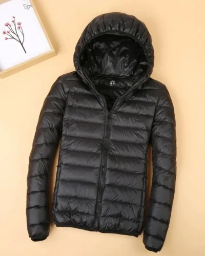 Spring 2024 New Women's Light Coat Down Parkas Female hooded Short Jacket Stand Cotton Padded Collar Plus Slim Cotton Overcoat