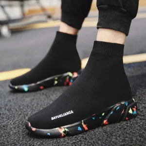 Men's Casual Sneakers Comfortable Socks Walking Shoes Couple Comfortable Outdoor Wear-resistant Trainer Running Shoes for Men