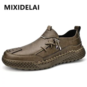Outdoor Men's Shoes Fashion Loafers Casual Shoes Handmade Lightweight Soft Flat Breathable Boat Shoes Moccasins Men's Sneakers