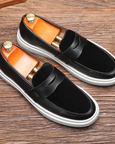 Mocasines Summer Walk Loafers Suede Shoes For MenSneakers Brown Suede Leather Flats Men Brand High Quality Shoes Big Size 38-46