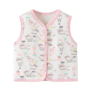 Baby Vest Autumn and Winter Quilted Baby Vest Pure Cotton Warm Newborn Clothes for Boys and Girls