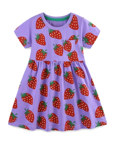 Jumping Meters 2-7T New Arrival Striped Birds Girls Dresses  Summer Short Sleeve Animals Applique Fashion Children Clothes