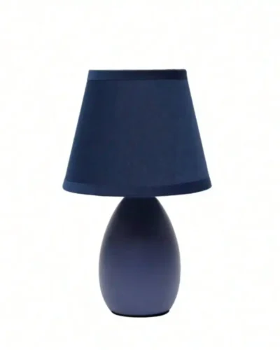 Oval Egg Ceramic Mini Table Lamp for Bedroom, Bedside for Nightstands, Table Lamp for Living Room,Suitable for Small Space
