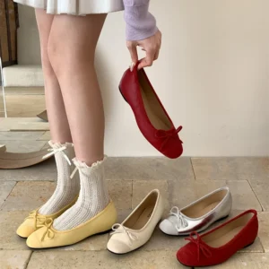Spring Brand Women Flats Round Toe Shallow Slip On Ladies Casual Ballet Shoes Soft Sole Eelgant Dress Shoes