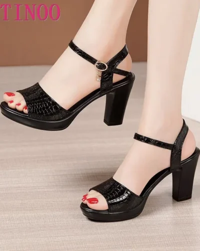GKTINOO Sexy Peep Toe Ladies Summer Shoes For Dress Women Wedge Heel Sandals High Heel Woman 2025 New Female Platform Sandals