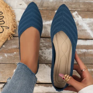 Women Flats Pointed Toe Flat Shoes Women Solid Color Slip on Design Casual Breathable Women Loafers Comfortable Shoes Size 36-43