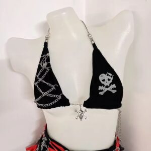 y2k accessories crop top y2k tops y2k fashion gothic bustier top y2k t shirt fairy grunge halter topy2k clothes y2k crop top