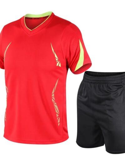 Plus Size Men Tracksuit Set – 2PCS Sweatshirt Shorts Suit