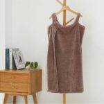 Women Bamboo Fiber Wearable Bath Towel Wrap Bathrobe