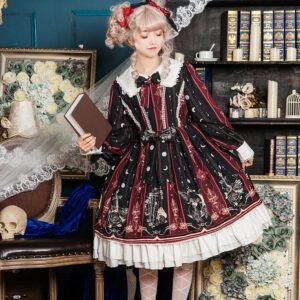 Sweet Lolita Princess Dress Lace Bow Victorian Kawaii Party Outfit